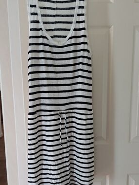 Gap Navy and White Striped Tank Dress